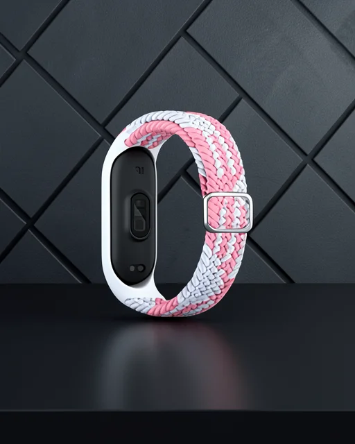 Xiaomi Mi Band 7 Kordon - Pembe-beyaz