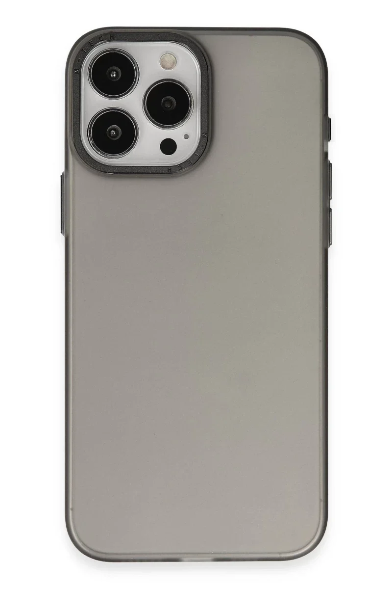 Apple iPhone 15 Pro Max Kılıf Modos Metal Kapak - Siyah