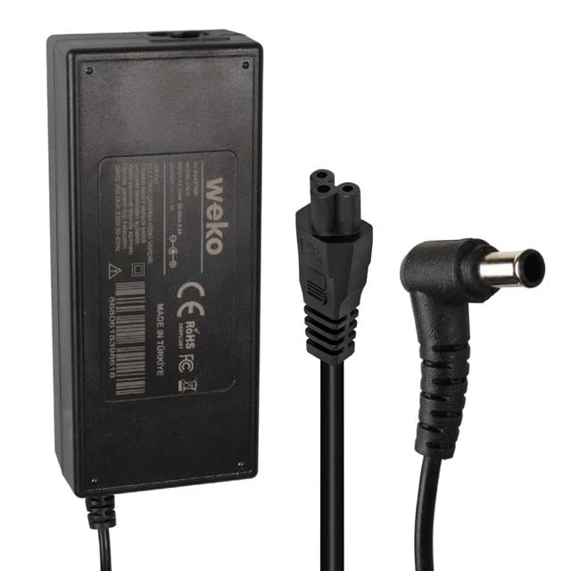 Weko 14 Volt - 3 Amper 6.5*4.4 Uçlu İğneli Yerli Üretim Plastik Kasa Masaüstü Samsung Monitör Adaptörü görsel 5