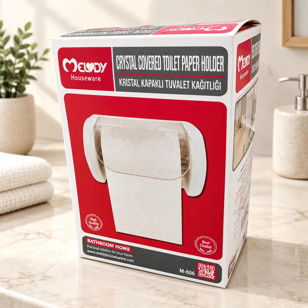 Kristal Kapaklı WC Kağıtlığı