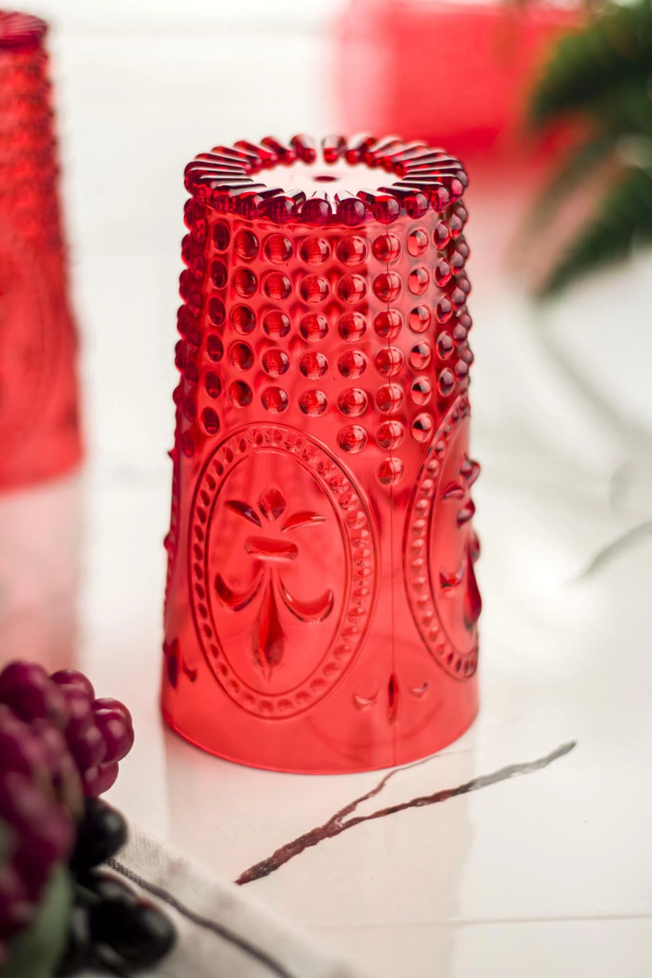 Akrilik Kırmızı Tekli Uzun Bardak & Su Meşrubat Bardağı 750 ml ( Büyük Boy & Cam Değildir ) görsel 3