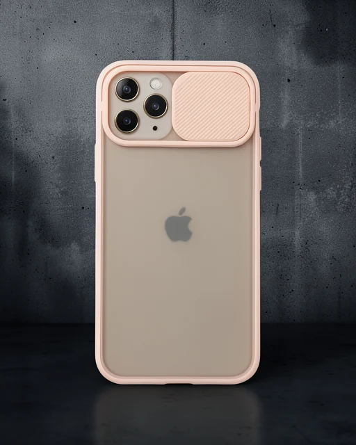 Apple İphone 11 Pro Kılıf Palm Buzlu Kamera Sürgülü Silikon - Pembe