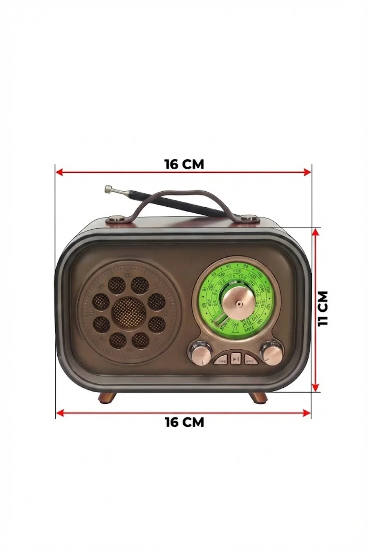Retro Bluetooth Radyo Hoparlör USB TF Kart AUX FM Taşınabilir Nostaljik Tasarım görsel 2