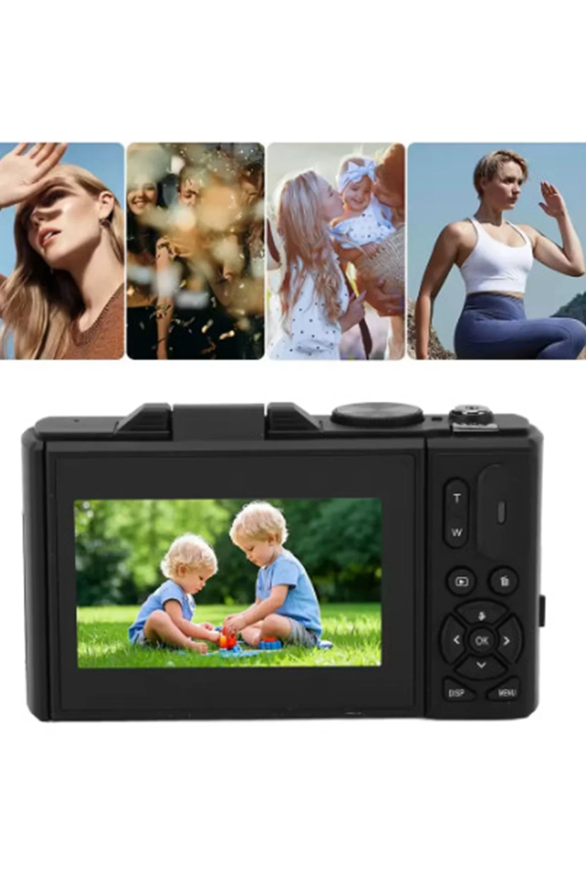 5k 75mp Hd Dijital Kamera 18x Dijital Zoom, Flaşlı,3.0 İnç Ekranlı Fotoğraf Makinesi görsel 2