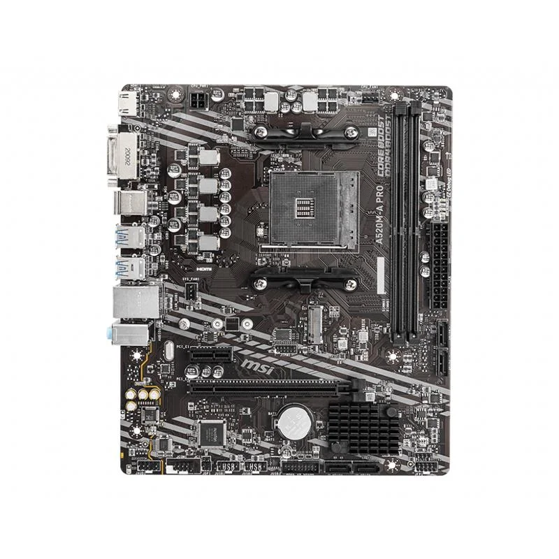 A520M-A Pro DDR4 4600MHZ 1XHDMI 1XDVI 1XM.2 Usb 3.2 Matx AM4 ( AM4 5000/4000/3000 Serileri İle Uyumlu) görsel 2