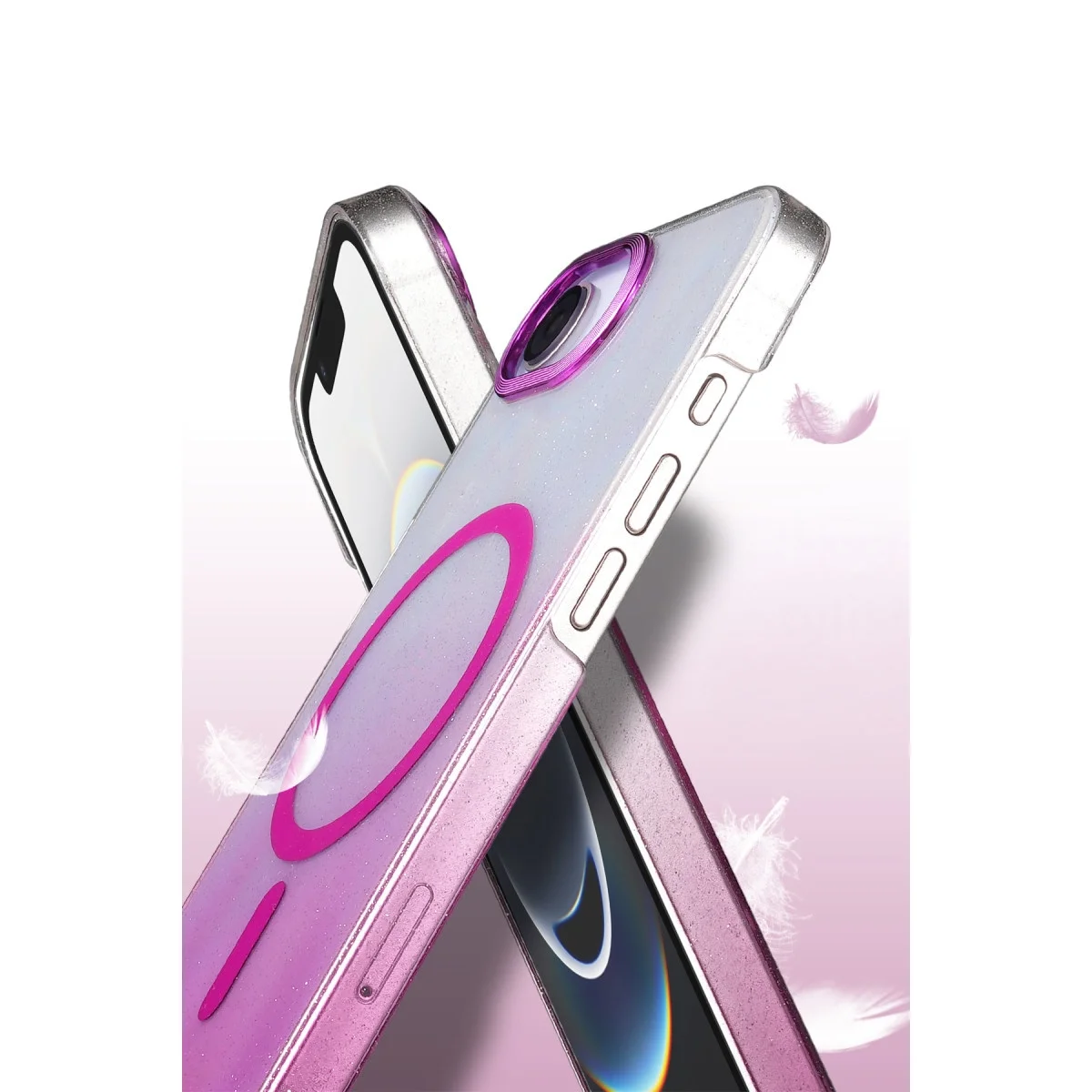 Apple İphone 16e Glossy Magsafe Kapak - Mor görsel 3
