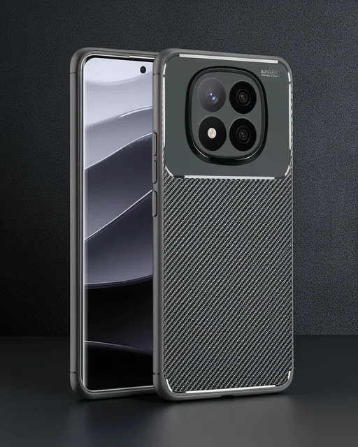 Xiaomi Redmi Note 14 Pro Plus Kılıf Auto Focus Karbon Kapak - Koyu Yeşil