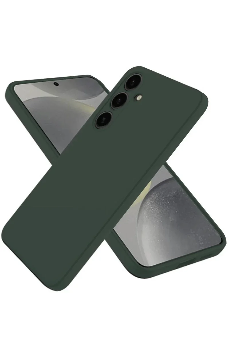 Samsung Galaxy A56 Kılıf First Silikon - Koyu Yeşil