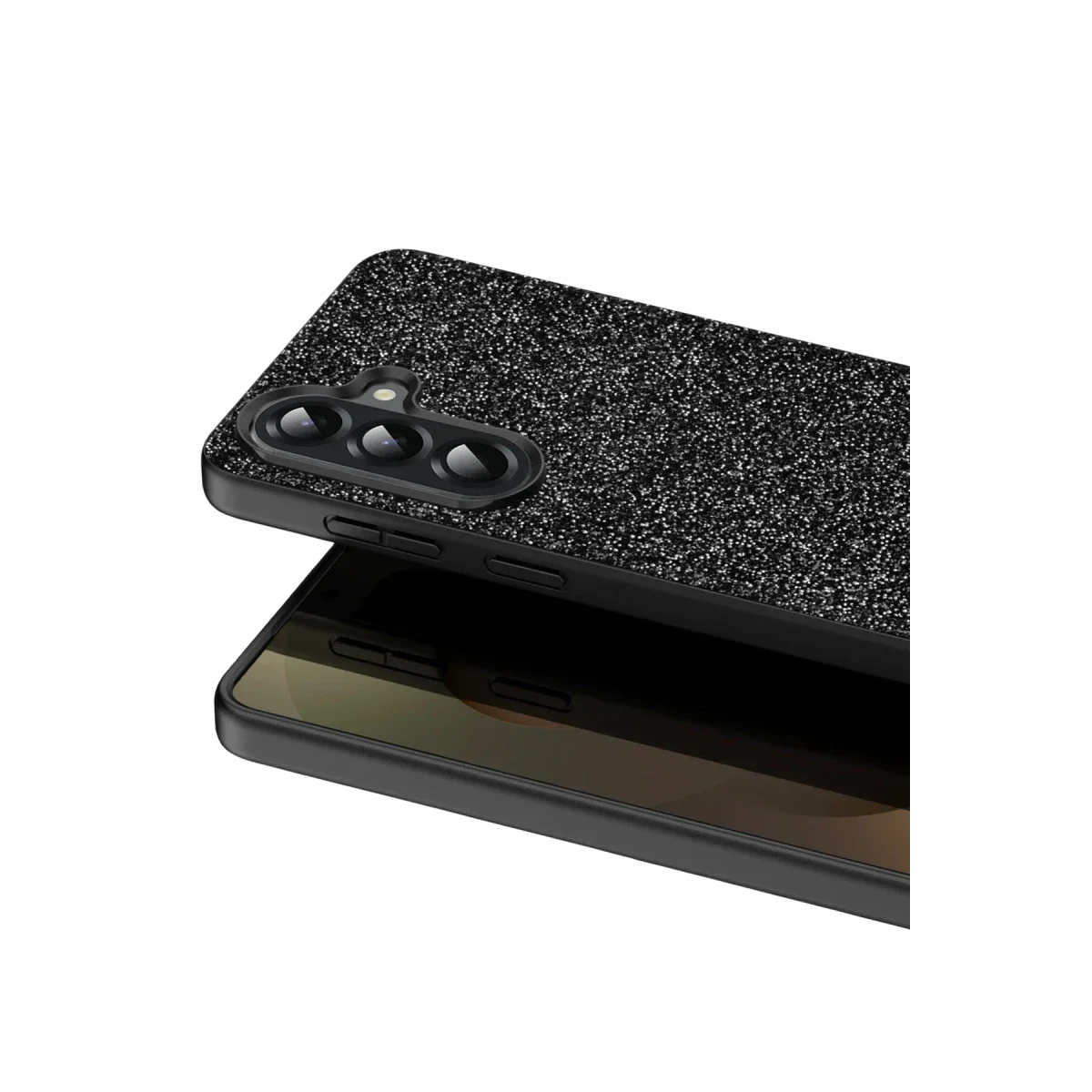 Onegif Samsung Galaxy A17 5G Bright Simli Kapak - Siyah görsel 2