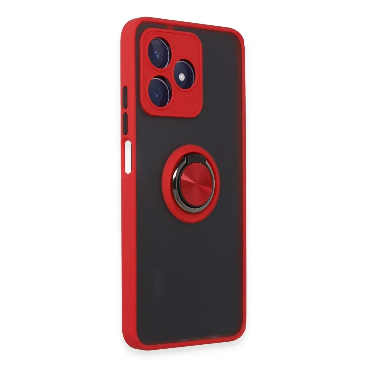 Realme C53 Kılıf Montreal Yüzüklü Silikon Kapak - Kırmızı görsel 2