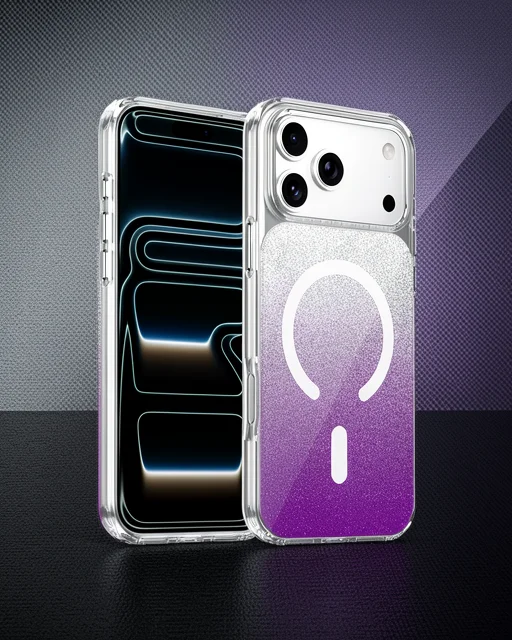 Onegif Apple İphone 17 Pro Sora Simli Magsafe Kapak - Mor