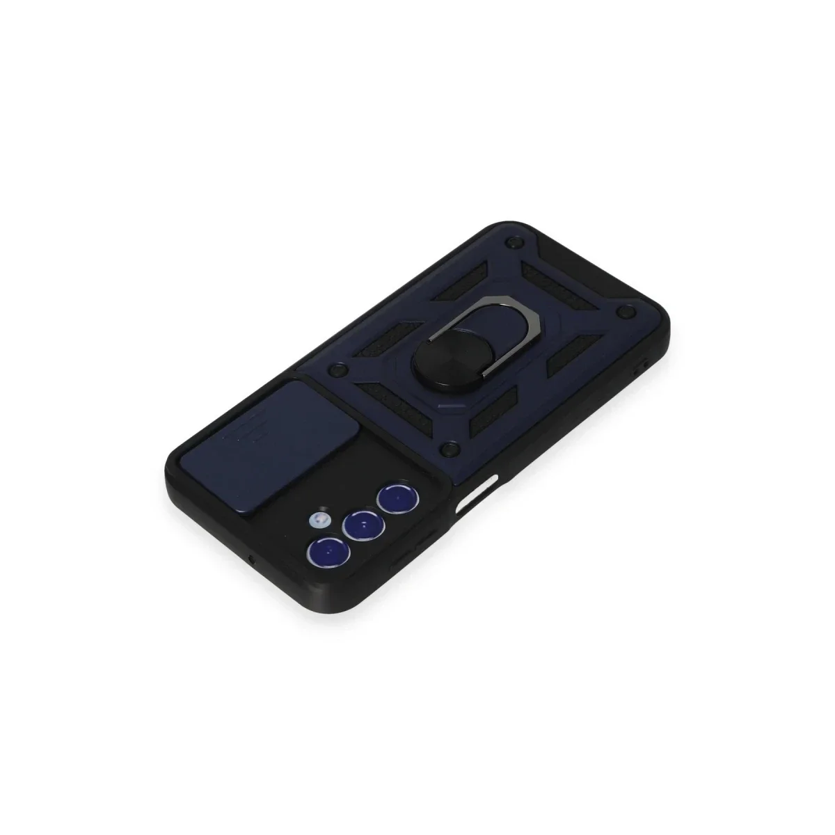 Samsung Galaxy M34 5G Kılıf Pars Lens Yüzüklü Silikon - Lacivert görsel 4