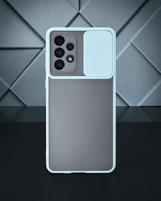 Samsung Galaxy A33 5g Kılıf Palm Buzlu Kamera Sürgülü Silikon - Turkuaz