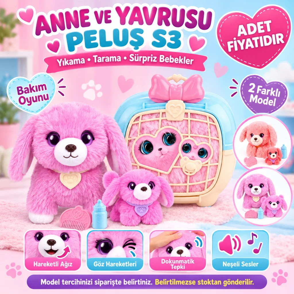 Anne ve Yavrusu Peluş S3 (adet fiyatıdır) görsel 2
