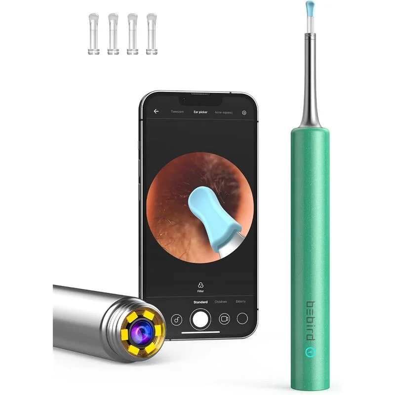 T5 3MP Kamera 3.5MM Lens Şarjlı Wıfı Görüntülü Kulak Temizleyici Yeşil Renk