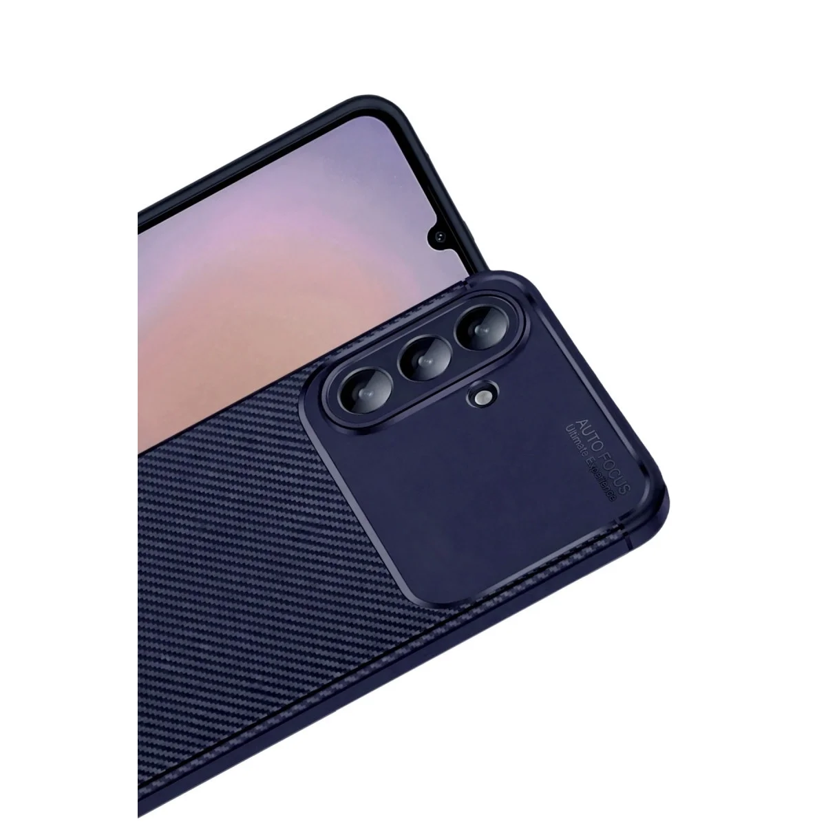 Samsung Galaxy A37 5g Auto Focus Karbon Kapak - Lacivert görsel 3