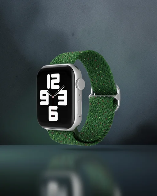 Apple Watch 42mm Kordon - Benekli Koyu Yeşil