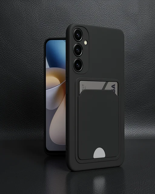 Samsung Galaxy A16 5g Kılıf Kelvin Kartvizitli Silikon - Siyah