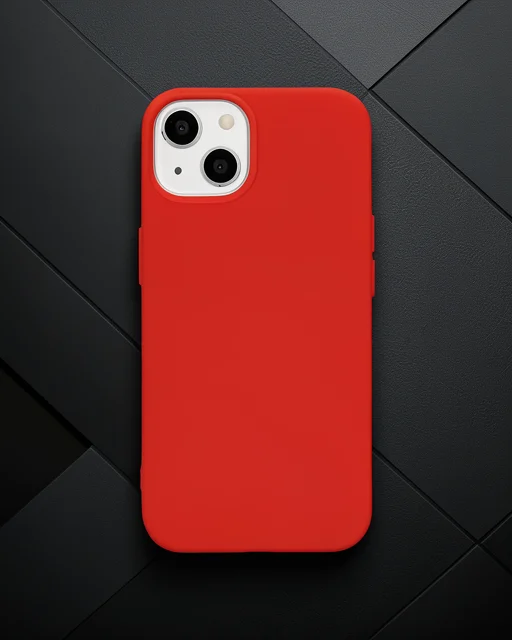 Apple İphone 14 Kılıf Nano İçi Kadife Silikon - Kırmızı