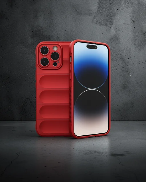 Apple İphone 13 Pro Max Kılıf Optimum Silikon - Kırmızı