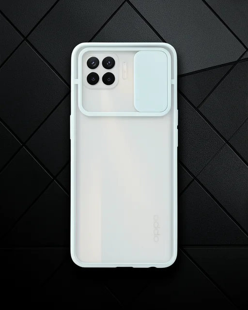 Oppo Reno 4 Lite Kılıf Palm Buzlu Kamera Sürgülü Silikon - Turkuaz