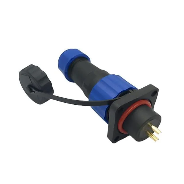 SD16 Su Geçirmez 2 Pin 16 Mm Dörtgen Konnektör (Fiş-Soket / Erkek-Dişi) görsel 4