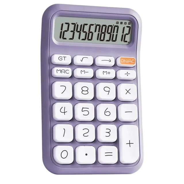 PM-25411 Mor 12 Haneli Hesap Makinesi görsel 5
