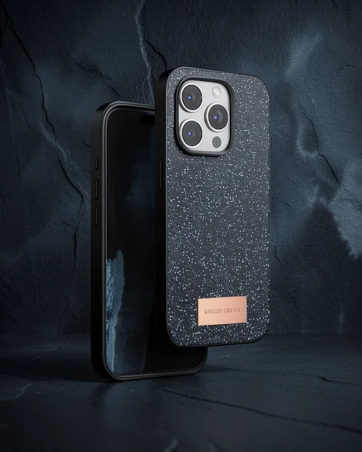 Onegif Apple İphone 14 Pro Bright Simli Kapak - Siyah