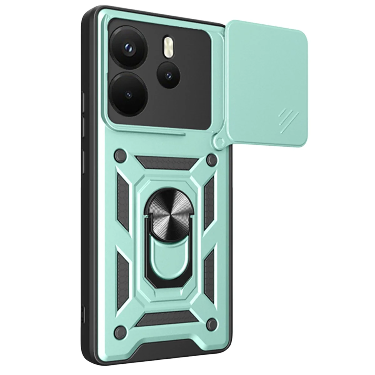 Xiao Red Note 14 4g Pars Lens Yüzüklü Silikon - Yeşil görsel 4