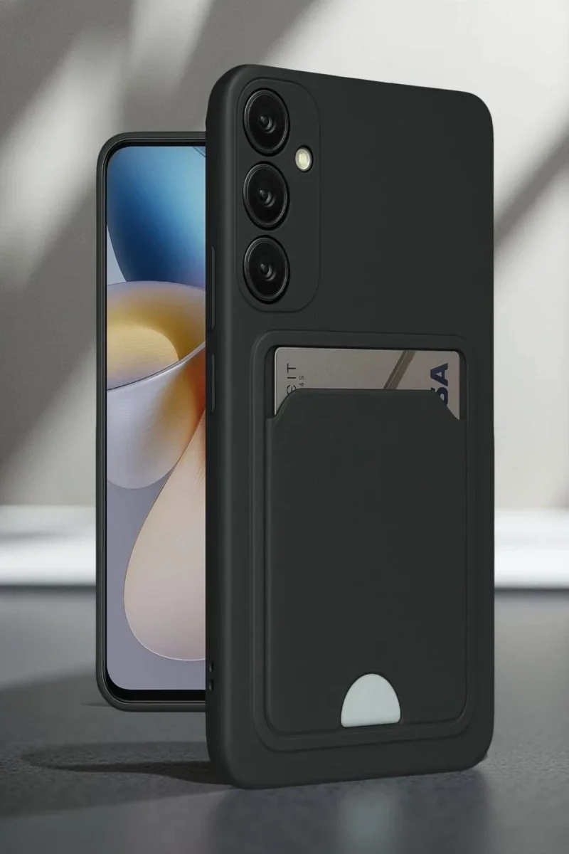 Samsung Galaxy A16 5G Kılıf Kelvin Kartvizitli Silikon - Koyu Yeşil görsel 2