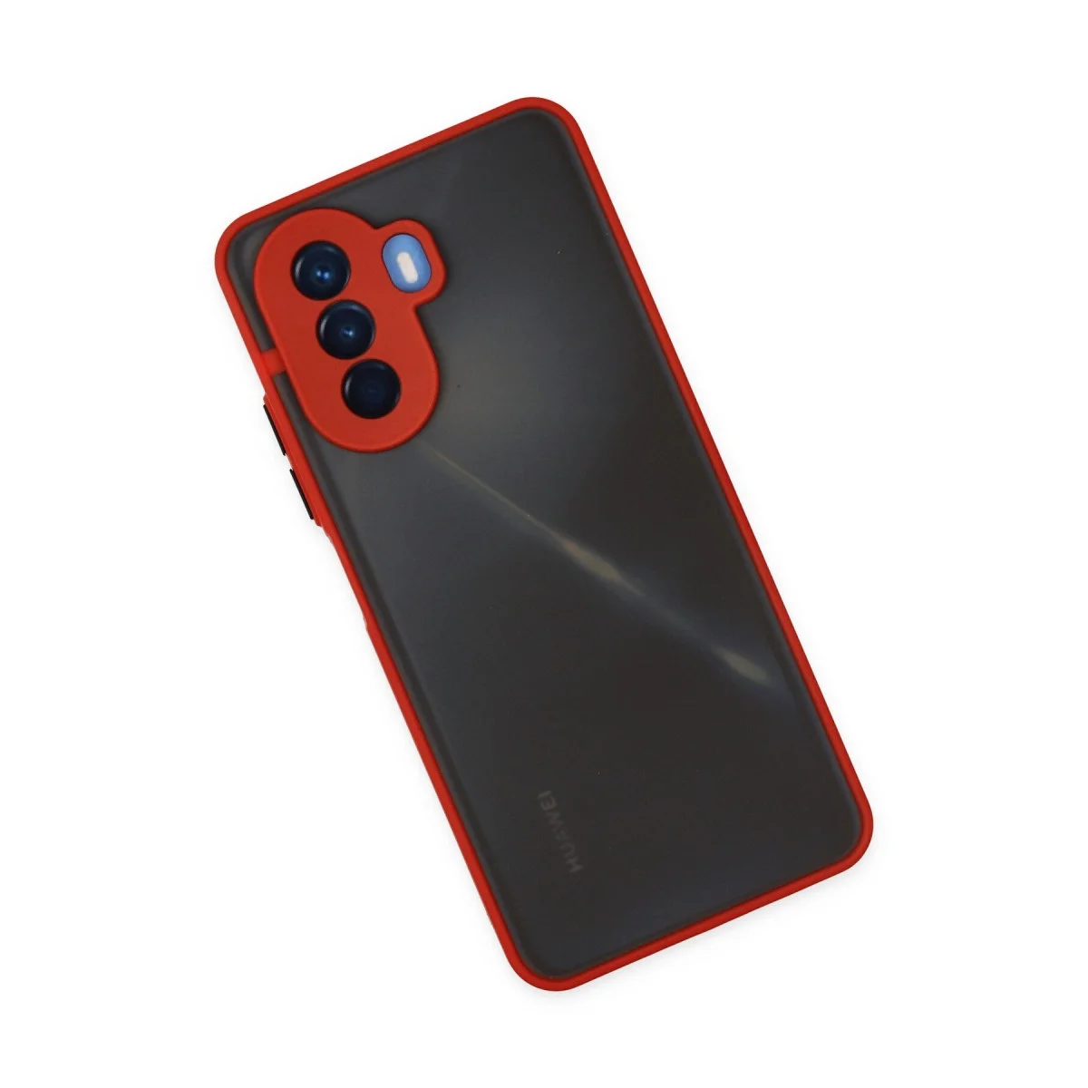 Huawei Nova Y70 Kılıf Montreal Silikon Kapak - Kırmızı görsel 3