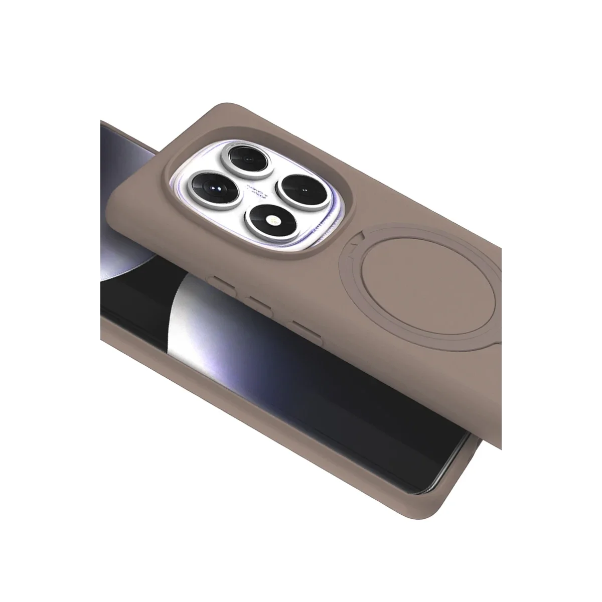 Xiaomi Redmi Note 14 Pro 4G Regal Magsafe Standlı Kapak - Çöl Titanyum görsel 4
