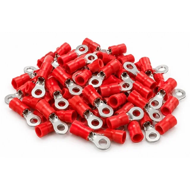 PM-39069 0,5-1,5mm2 Kesit 21x8x6mm Soket Kırmızı İzoleli Kablo Pabucu (100’lü Paket) görsel 3