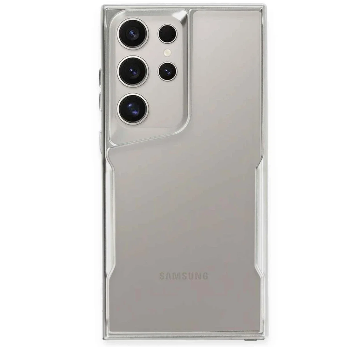 Samsung Galaxy S24 Ultra Kılıf Boyi Silikon Kapak - Gümüş