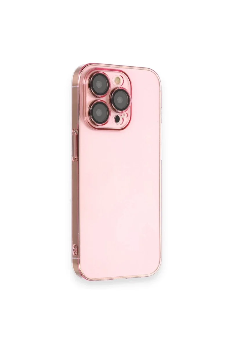 Apple iPhone 14 Pro Kılıf Armada Lensli Kapak - Rose Gold