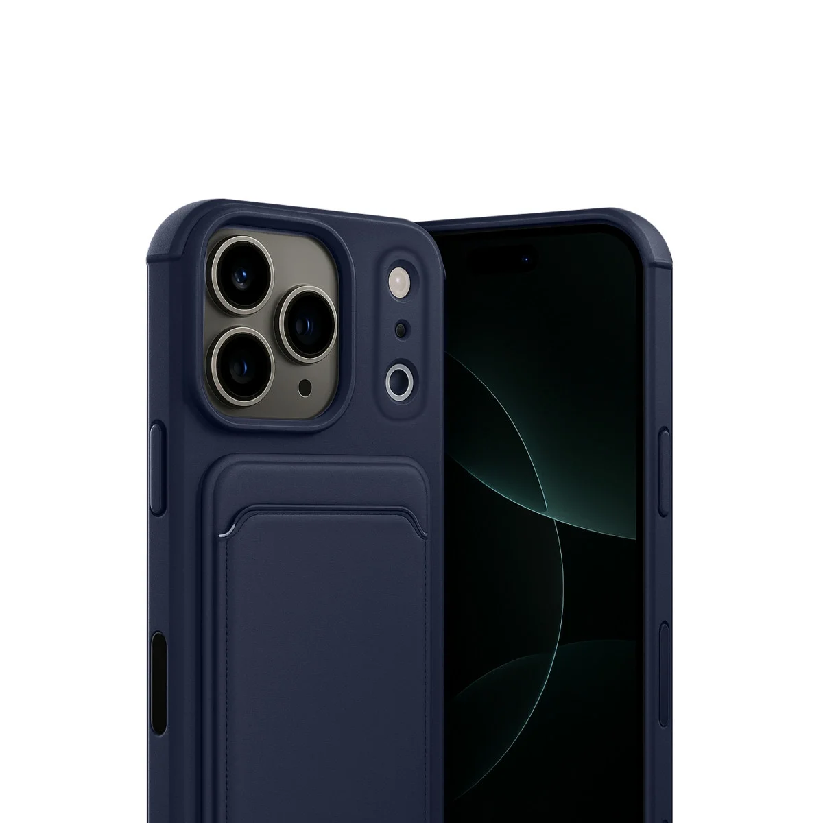 Apple İphone 17 Pro Kelvin Kartvizitli Silikon - Lacivert görsel 2