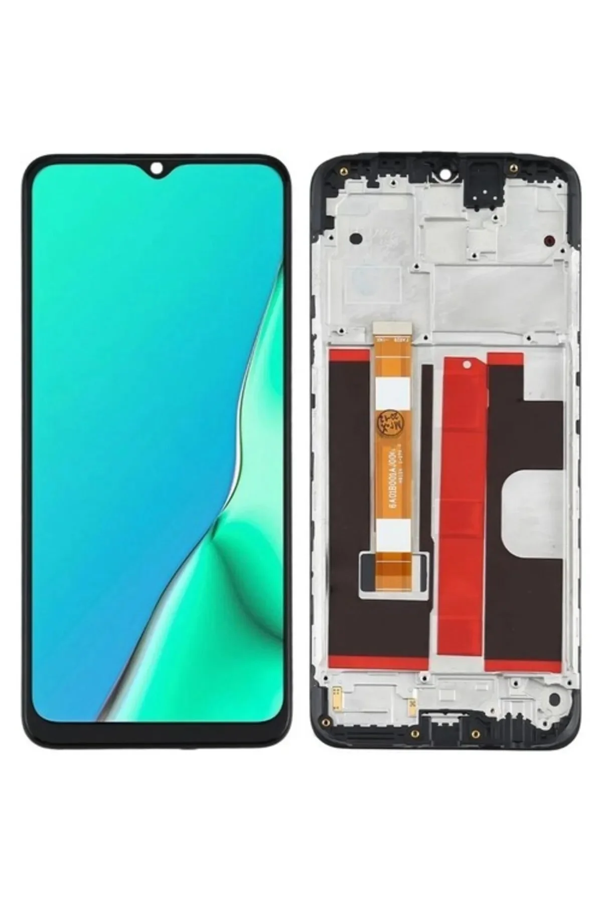 Oppo A5 2020 Ekran Dokunmatik Çıtalı (Siyah) görsel 2