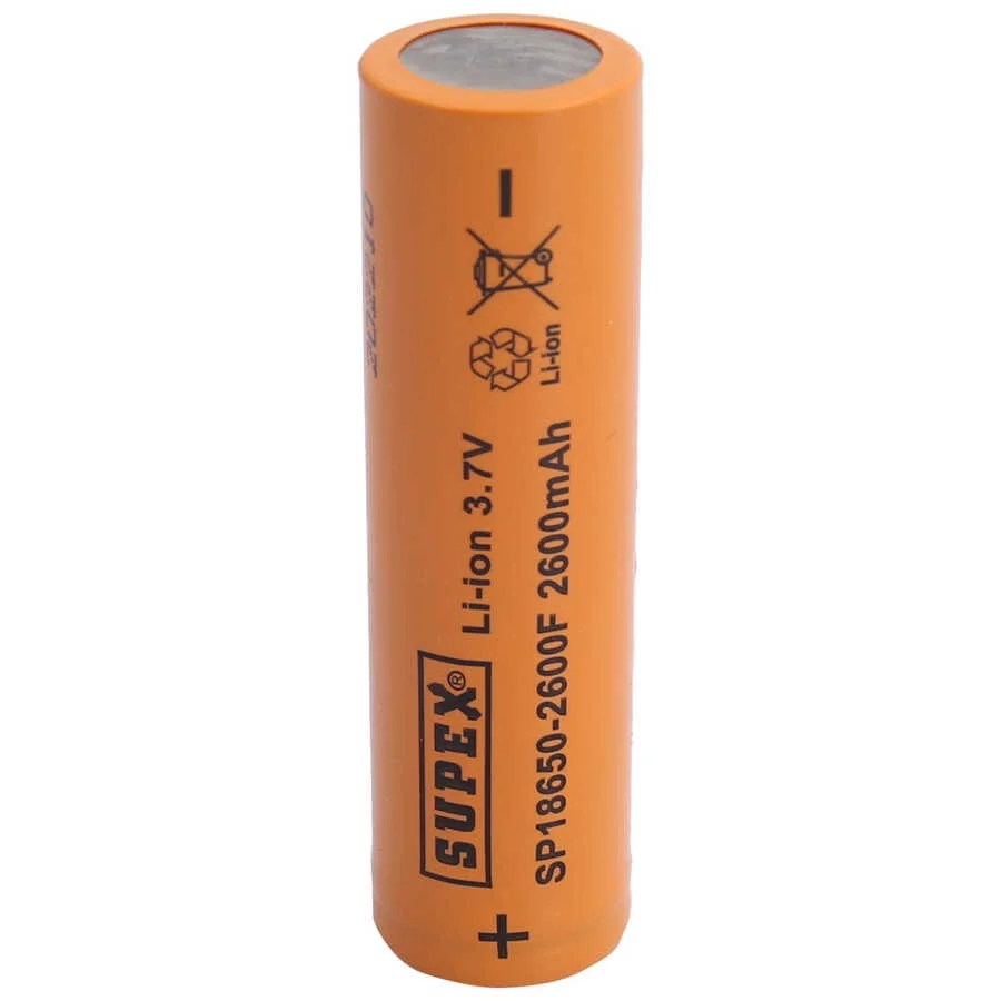 SP18650-2600F 3.7V 18650 Model 2600mAh 10A Deşarj Akımı Li-İon Düz Kafa Pil