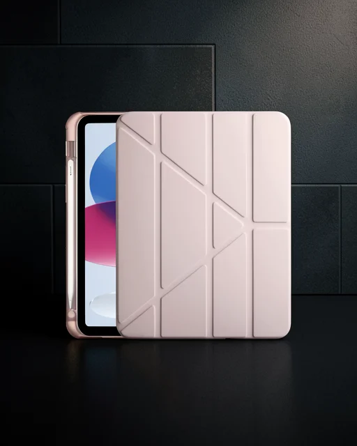Apple İpad 2022 10.9 (10.nesil) Kılıf Kalemlikli Mars Tablet Kılıfı - Rose Gold