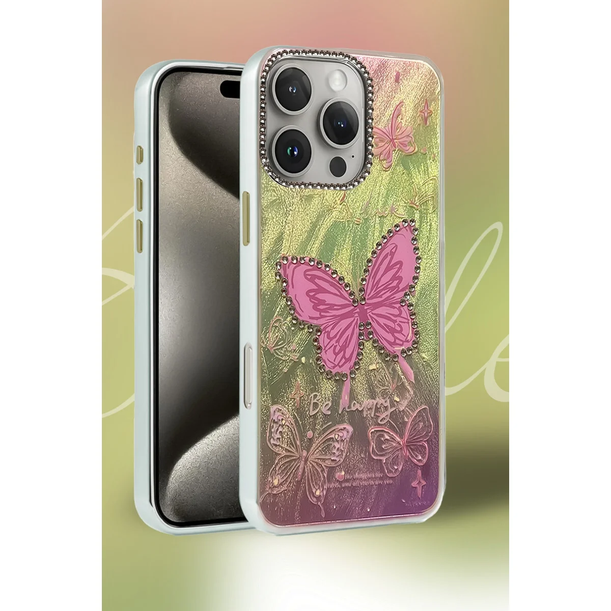 Apple İphone 16 Pro Max Kılıf Blade Aynalı Desenli Kapak - Desen 2 görsel 2
