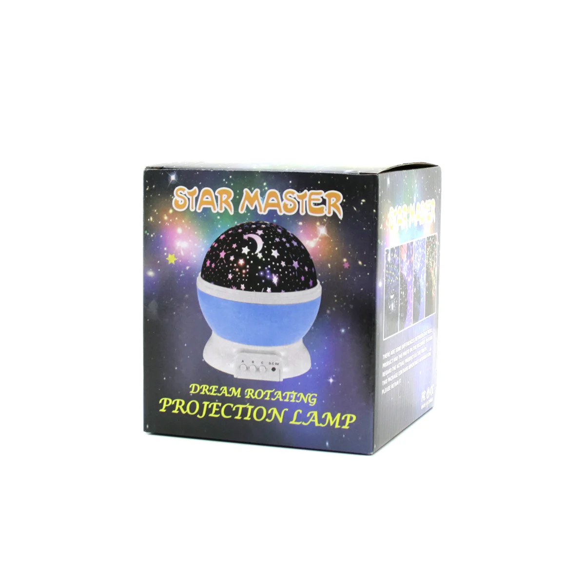 Otomatik Dönerli Ay Yıldız Projeksiyon Gece Lambası (USB & Pil) görsel 4