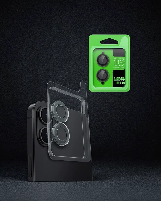 Apple İphone 16 Plus Raze Metal Kamera Lens - Siyah