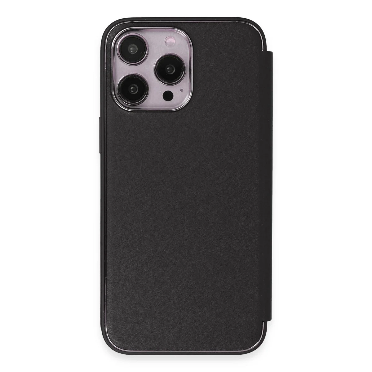 Apple İphone 13 Pro Max Kılıf Dolpin Kapaklı - Siyah görsel 3