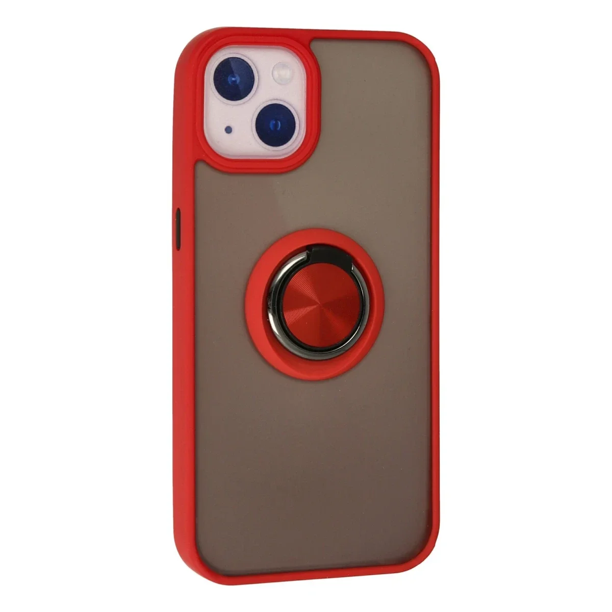 Apple iPhone 15 Kılıf Montreal Yüzüklü Silikon Kapak - Kırmızı görsel 3