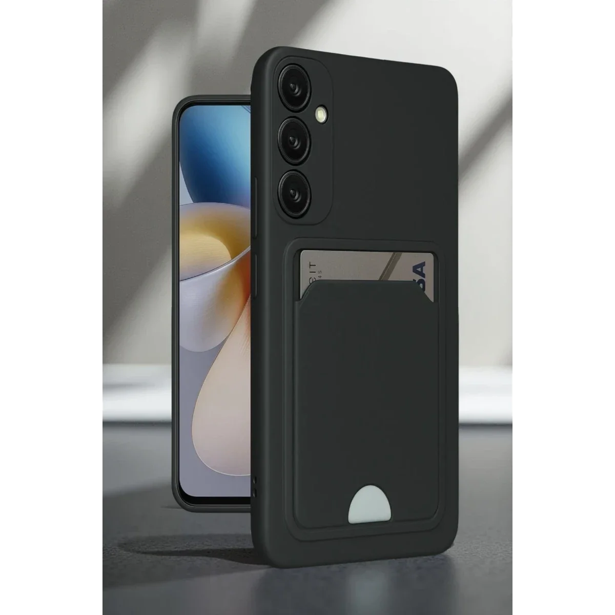 Samsung Galaxy A16 5G Kılıf Kelvin Kartvizitli Silikon - Lila görsel 2