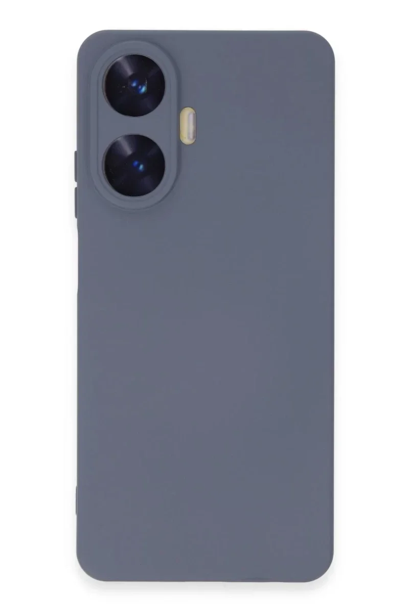 Realme C55 Kılıf Nano içi Kadife Silikon - Gri görsel 3