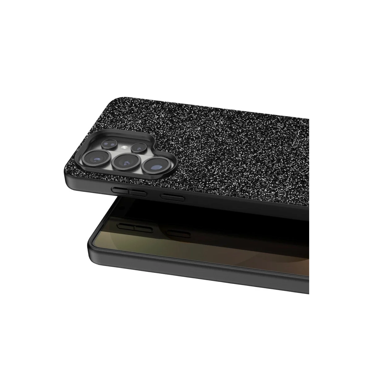 Onegif Samsung Galaxy S26 Ultra Bright Simli Kapak - Siyah görsel 2