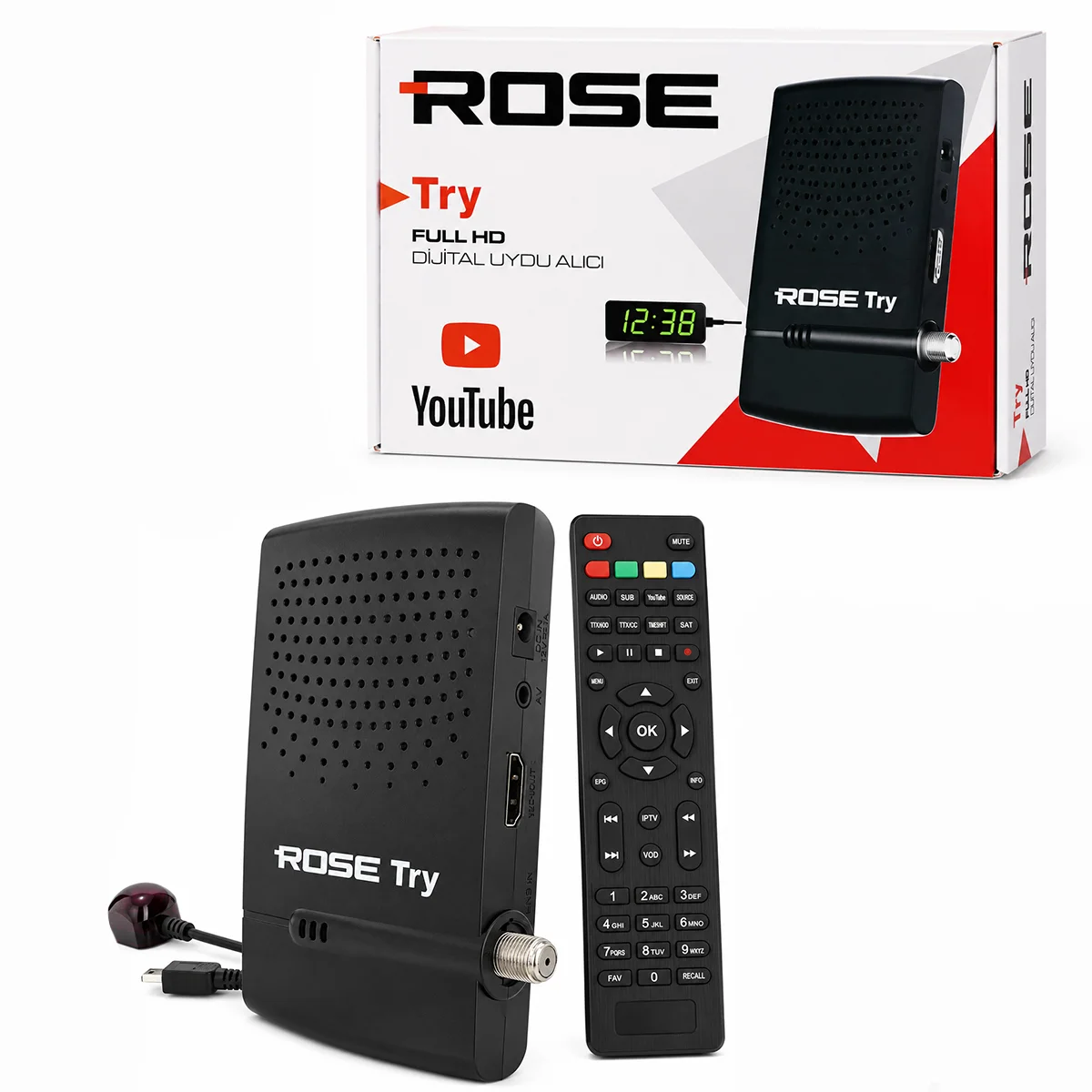 Full HD 1080P Dijital Uydu Alıcısı (WiFi, HDMI, AV, RS232)