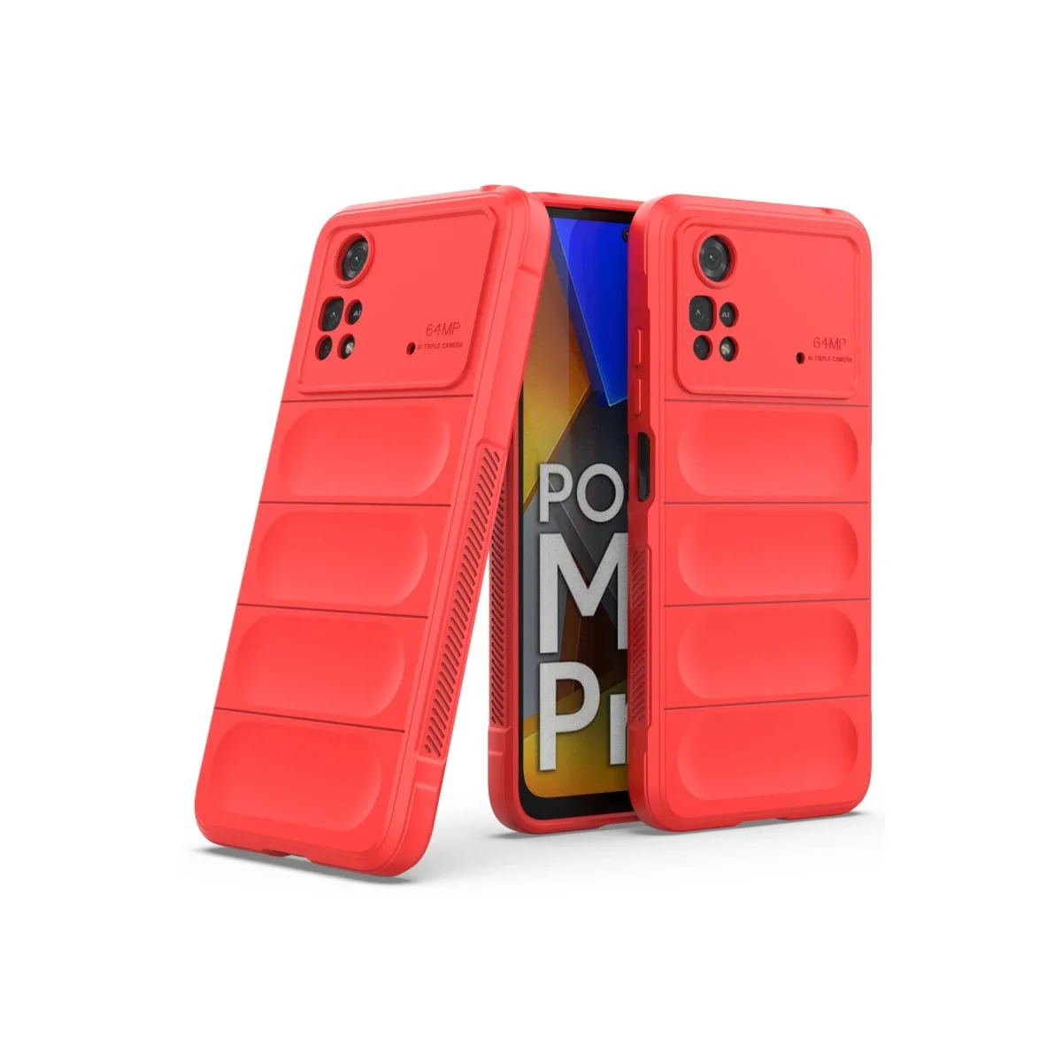 Xiao Poco M4 Pro 4g Kılıf Optimum Silikon - Kırmızı görsel 2