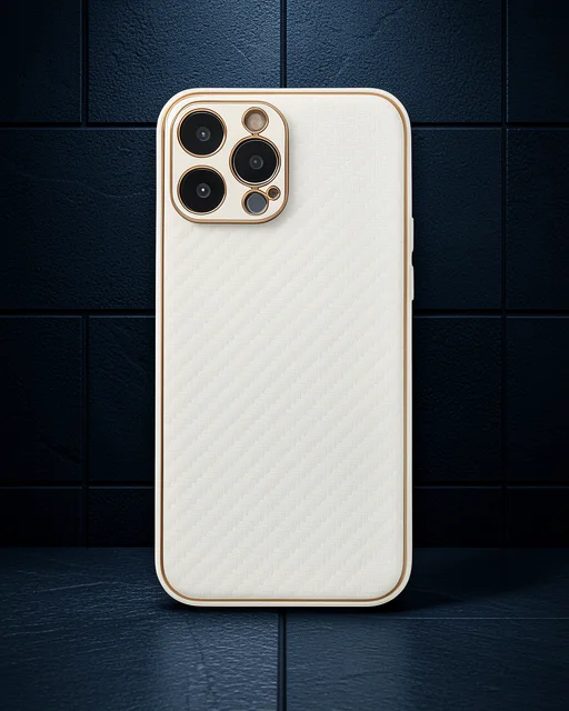 Apple İphone 13 Pro Max Kılıf Coco Karbon Silikon - Beyaz